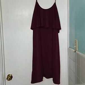 New. Deep Maroon dress.
